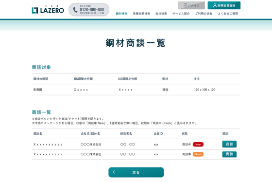 商談内容・データの管理が簡単に